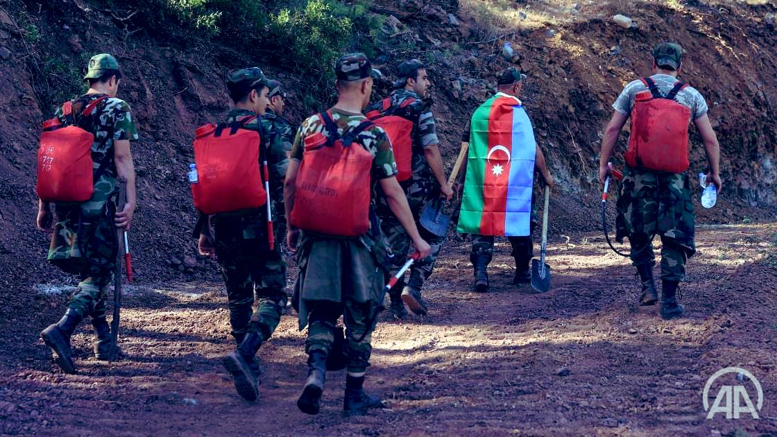NasimiAghayev's tweet photo. #Azerbaijani firefighters in #Turkey. Always together! #YanındayızTurkiye https://t.co/7Bt0h6FaZI