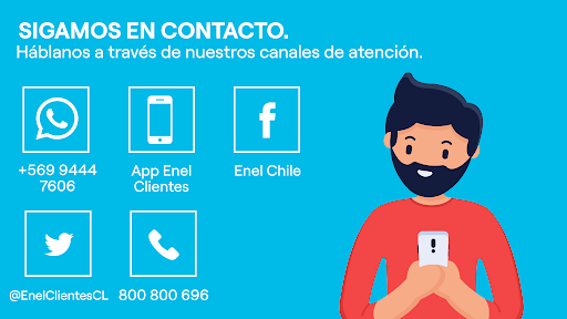 Enel_Informa_CL's tweet photo. Tenemos distintos canales de atención como WhatsApp, Redes Sociales, App Enel, entre otros, para que resuelvas tus dudas de manera fácil. Contáctanos por el que más te acomode: https://t.co/qP6l09cLZK #Conversemos #EnelTeEscucha https://t.co/87KH1PKWWY