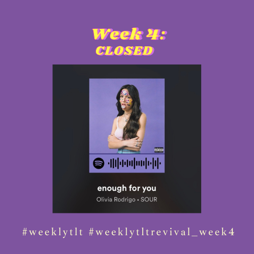 weeklytlt's tweet photo. SUBMISSION FOR #weeklytltrevival_week4 IS NOW CLOSED. https://t.co/kjP4GWpyNd
