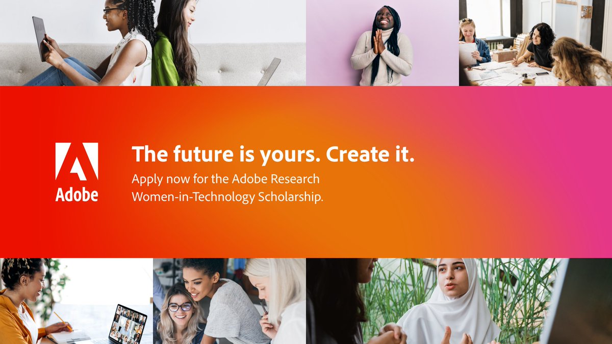 <a href="/AdobeResearch/">Adobe Research</a> Women-in-Technology Scholarship #AdobeWiT applications open July 30! Win $10,000 toward tuition and get one step closer to your future! adobe.ly/3eMnNR4