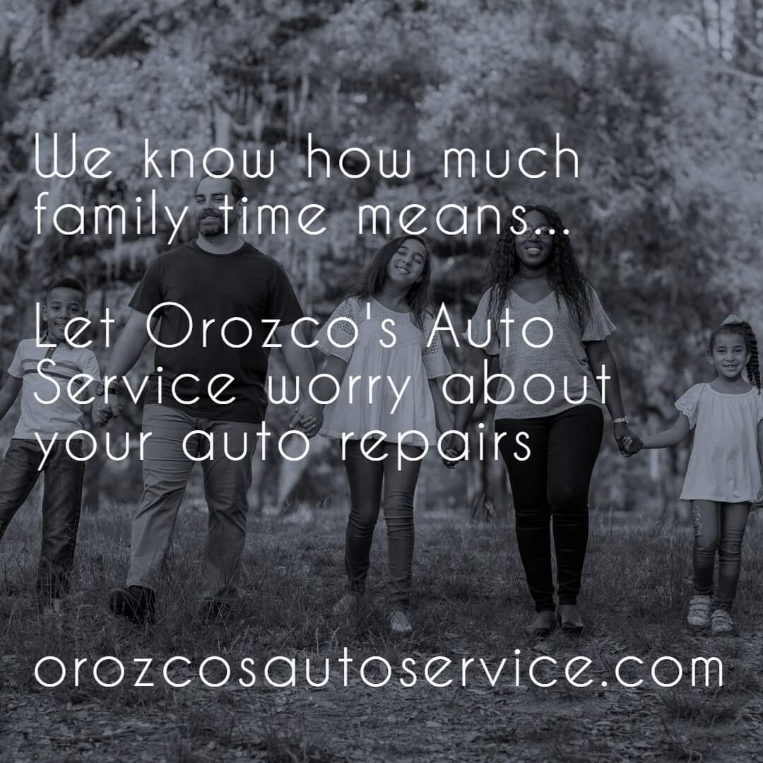 We know how important family is... Let our staff worry about your car problems! Call Orozco's Auto Service today to schedule your next service repair: orozcosautoservice.com 

#AC #ServandoOrozco #Tires #Transmission #OilChange #Brakes #TuneUp #Electrical #Suspension #Alternator