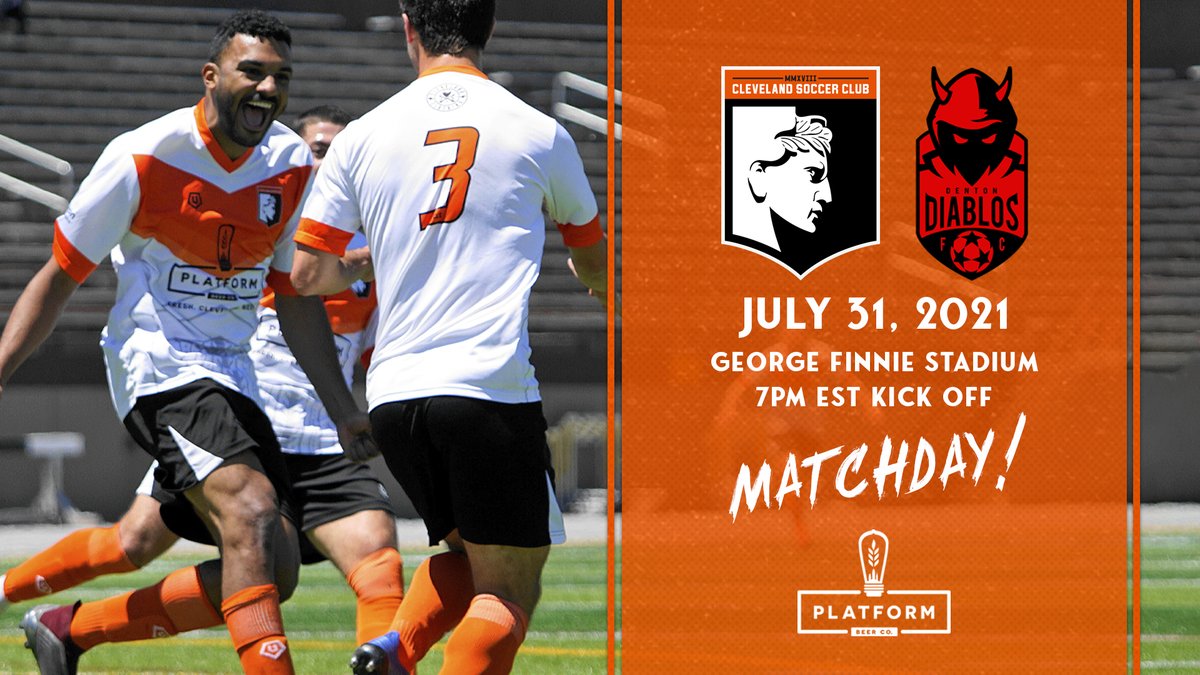 MATCH DAY! Who called in the gorgeous weather? Come out to support your CSC as they host <a href="/DentonDiablos/">Denton Diablos FC⭐️</a>

🎟: ClevelandSC.com
⏰: 7pm EST
🏟: George Finnie Stadium 
 🏆: <a href="/NPSLSoccer/">National Premier Soccer League (NPSL)</a> National Semifinal
📺: <a href="/ElevenSportsHQ/">ELEVEN Global</a> App
🍺: <a href="/PlatformBeerco/">Platform Beer Co.</a> Gym Day Goals
📷: <a href="/viperg98/">Luigi Musto</a>