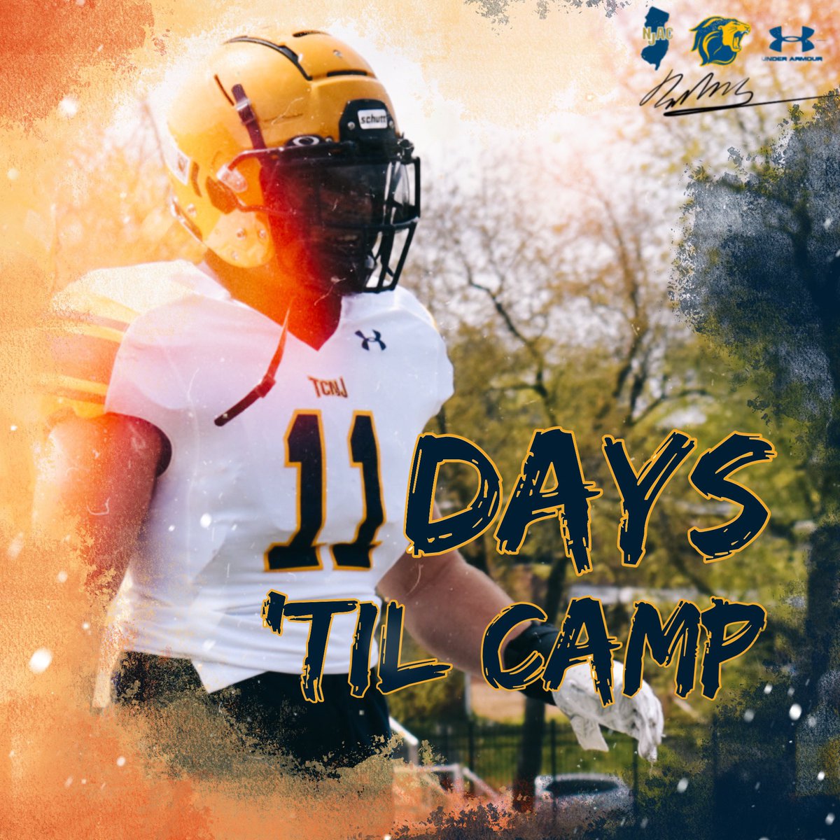 11 more days until <a href="/TCNJfootball/">TCNJ Football</a> report for camp!! #WGF #ForTheJersey 🟡🔵🦁🗓