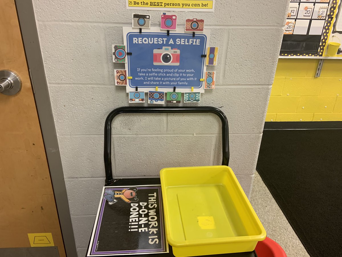 I am so excited about this space in my classroom!! My kids will hi-light their name according to their level of understanding before they turn in their work. #formativeassessment #RequestaSelfie #KidsDeserveIt