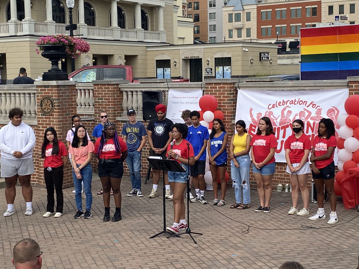 Incredible group of <a href="/HSESchools/">Hamilton Southeastern Schools</a> students who wrote a collective letter to the district sharing their lived experience on why equity in education is necessary. So proud of their courage to speak their truth. They received a much deserved standing ovation￼.<a href="/cee21_/">celebrationforequityined</a>  <a href="/CARE_Indiana/">Communities Allied for Racial Equity</a> _