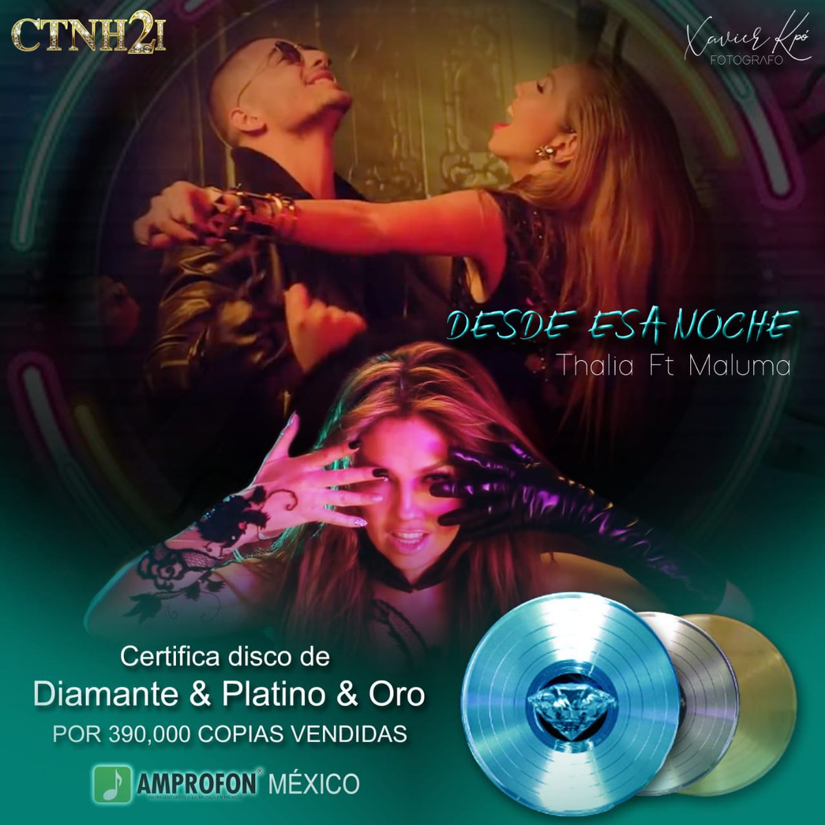 marylacata's tweet photo. 💎💎💎Este pasado 26 de Julio #DesdeEsaNoche CERTIFICA disco #Diamante #Platino y #Oro por Amprofon México 🇲🇽. “Muchas Felicidades @thalia” 🎈🎊🎉 por los logros obtenidos.@amprofon ➡️ https://t.co/EFPnE70fLz #Thalia @thalia_fcctnh2 🎶 https://t.co/PUQnq8JKAK