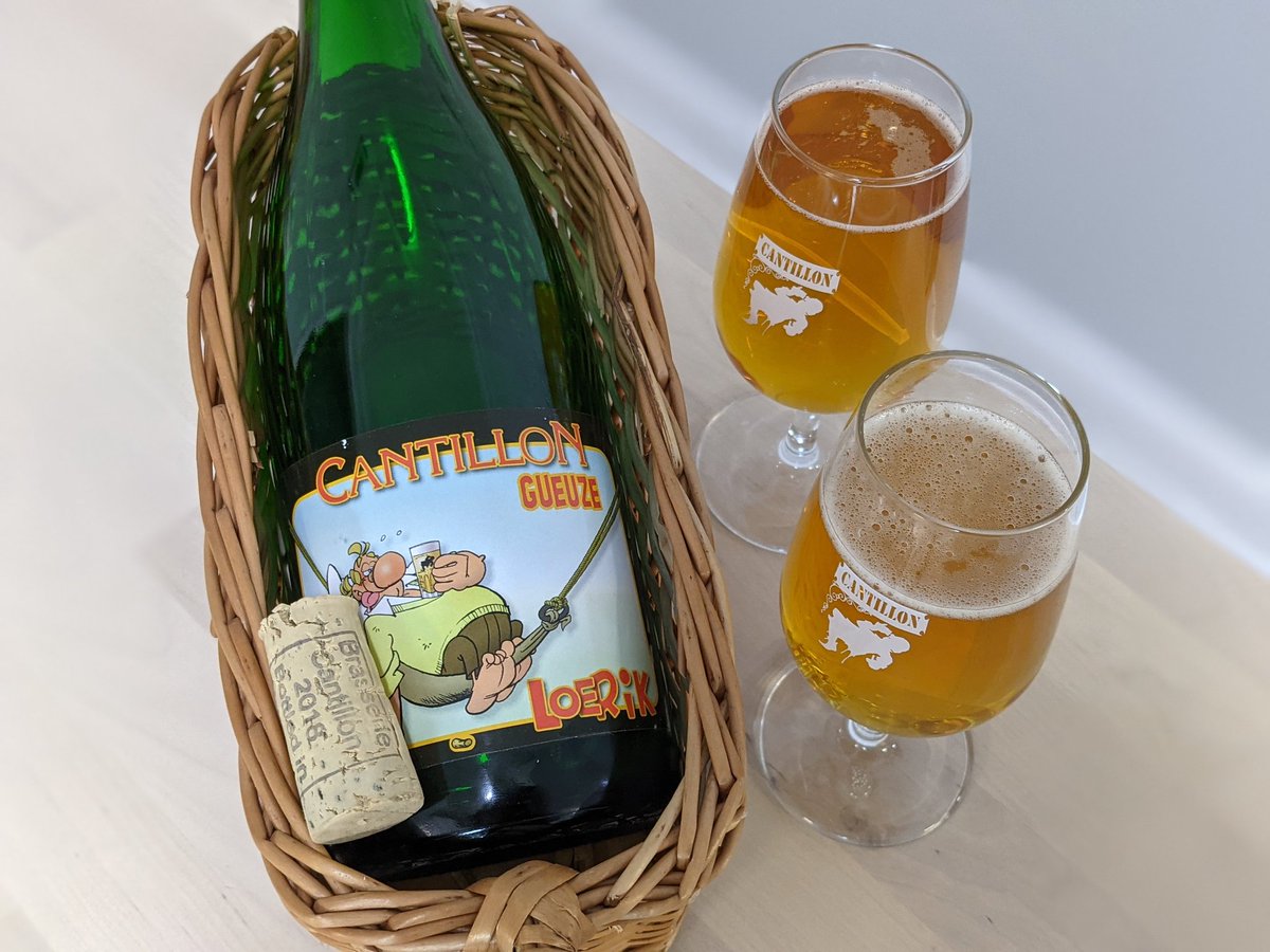 Having had a lazy day watching the Olympics and cricket, I thought this would be a suitable refreshment. Cantillon Gueuze Loerik (2018). As expected, very mildly carbonated; but l rather like that. Wet hay, lemony, well-balanced acidity and the perfect level of barnyard funk.
