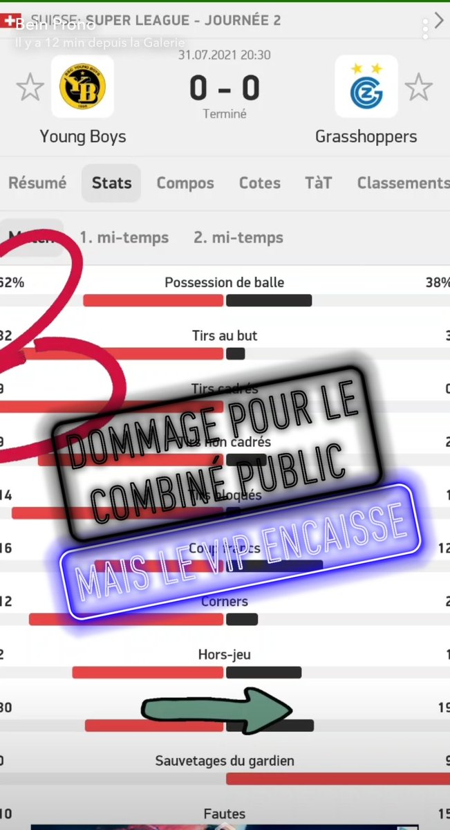 PronoBein's tweet photo. 🚨 Le VIP encaisse la côte a + de 4🔥 le combiné public un 3 sur 4 😡 
Pour intégrées le VIP contacter nous sur Twitter ou bien Snapchat Bein.prono #TeamParieur @UnibetFrance #pronos https://t.co/jBiRKOhanO