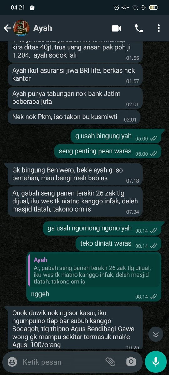 ardiansyahehehe's tweet photo. @angewwie chat terpanjang yg pernah dikirim bokap gue selama hidup 3 hri sebelum beliau mninggal, msih sempet ngasih wasiat ke gue https://t.co/kJ8m3SPgs5