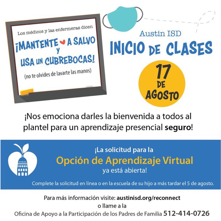 AustinISD Parent Engagement Support Office (@aisdparents) on Twitter photo Johnny Degollado “El Montopolis Kid” y JJ Barrera ofrecen consejos para protegerse y proteger a sus seres queridos del Coronavirus-<a href="/AustinISD/">Austin ISD</a>
| Hechos, No Miedo/... youtu.be/1itsguYqDwA
Haga clic en el siguiente enlace para obtener una vacuna gratis
traviscountytx.gov/news/2020/1945… Johnny Degollado “El Montopolis Kid” y JJ Barrera ofrecen consejos para protegerse y proteger a sus seres queridos del Coronavirus-<a href="/AustinISD/">Austin ISD</a>
| Hechos, No Miedo/... youtu.be/1itsguYqDwA
Haga clic en el siguiente enlace para obtener una vacuna gratis
traviscountytx.gov/news/2020/1945…