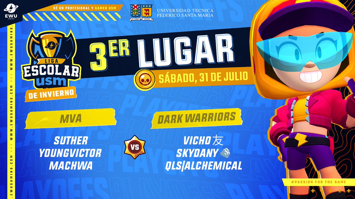 🔥HOY GRAN FINAL🔥

📣 Iniciamos a las 19 hrs con la partida del 3er Lugar y luego veremos quien es el gran CAMPEÓN🔥🔝💪🏻

🥇500.000 CLP
🥈300.000 CLP
🥉200.000 CLP

🎙<a href="/VirginiaBurgosh/">FS Vir</a> <a href="/vanpipee/">Vanpipee</a> &amp; @carrascoosaa 

📺 youtu.be/pSHusjEhvgY

📺 twitch.tv/ewugaming