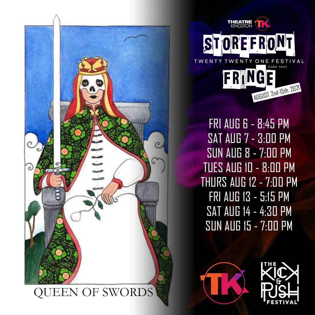 KingstonFringe's tweet photo. Queen of Swords opens Aug 6! #kingstonfringe #tkdash #ygk #kickandpush https://t.co/kkggaMibAg for tickets https://t.co/4PNpwEuA2H