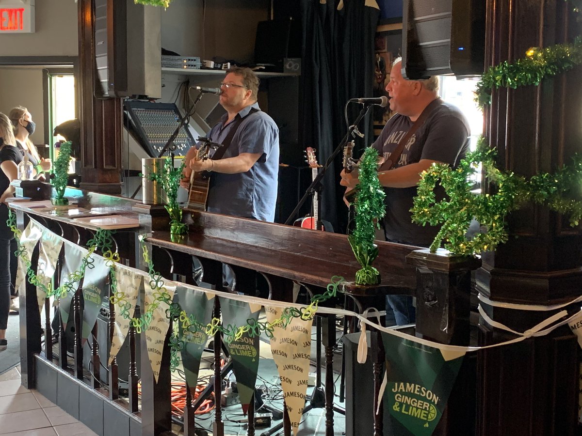 Day 2/3 of St Paddy’s On George at Green sleeves with Bob Taylor and Carl Peters warming up the day with more music on way with Siochana , The Navigators and Wabana @greensleevespub @GeorgeStLive @LexGriffiths @SiochanaNL