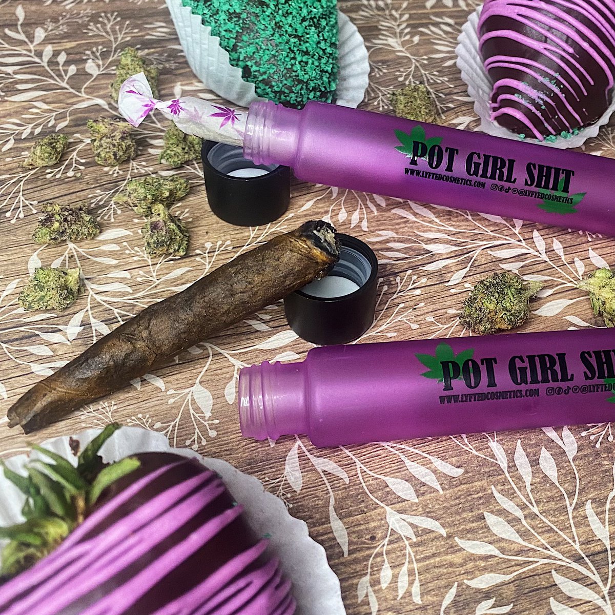 POT GIRL SHIT 🍃 Smell proof glass tubes work perfect for storing your joints or blunts to take on the go ✨ Shop more cute smoke accessories at lyftedcosmetics.com