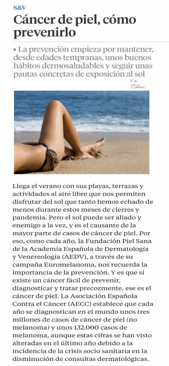 grupoSurEvents's tweet photo. Skin cancer, how to prevent it Surevents group https://t.co/SDVzbRmdfU
