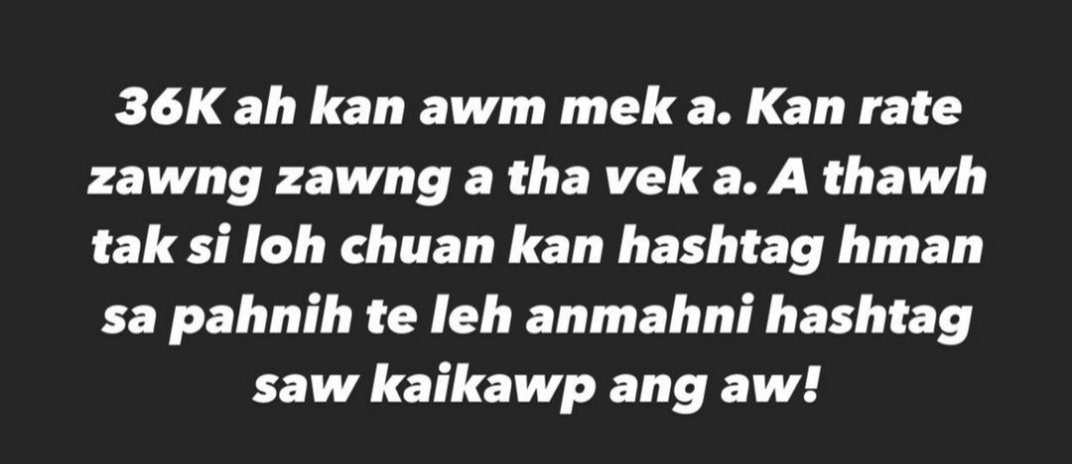 SuzyHrahsel_skz's tweet photo. Tih theih dag aw tWhlo nihhi..an hashtag ah attack pui tawp an ngai mai ani https://t.co/Cb5EZ6k40j