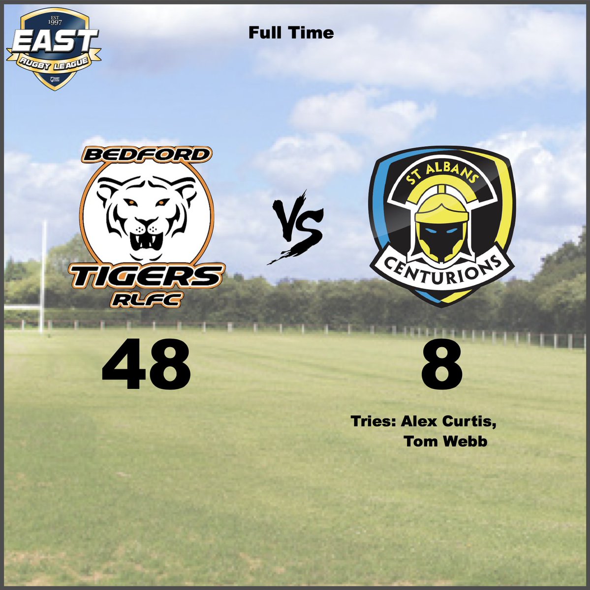 Full time in Bedford and it's a battling defeat against a strong <a href="/BedfordTigers/">Bedford TigersRLFC</a>. Still plenty of positives to build on going into next week's cup final!

#albansRanger #stAlbansCenturions #centurions #stAlbans #grassrootsRugby #leagueRugby #rugbyLeagueFamily #loveRugbyLeague