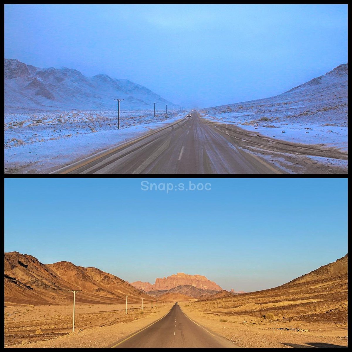 خط علقان شتاء وصيفا من تصوير ابني عبدالله