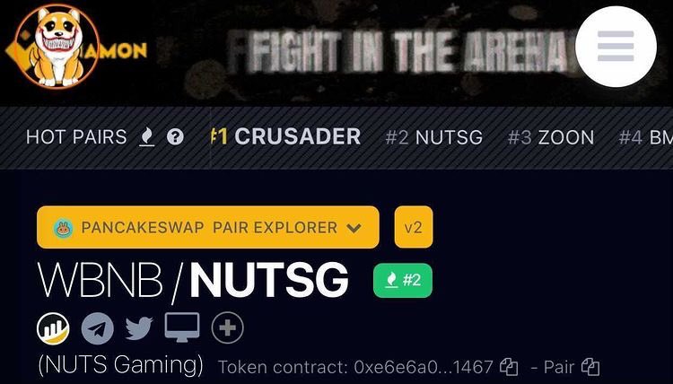 NUTS GAMING TRENDING ON DEXTOOLS #dextools #crypto #nutsg #btc 🚀🚀🚀📈 GET IN NOWWW