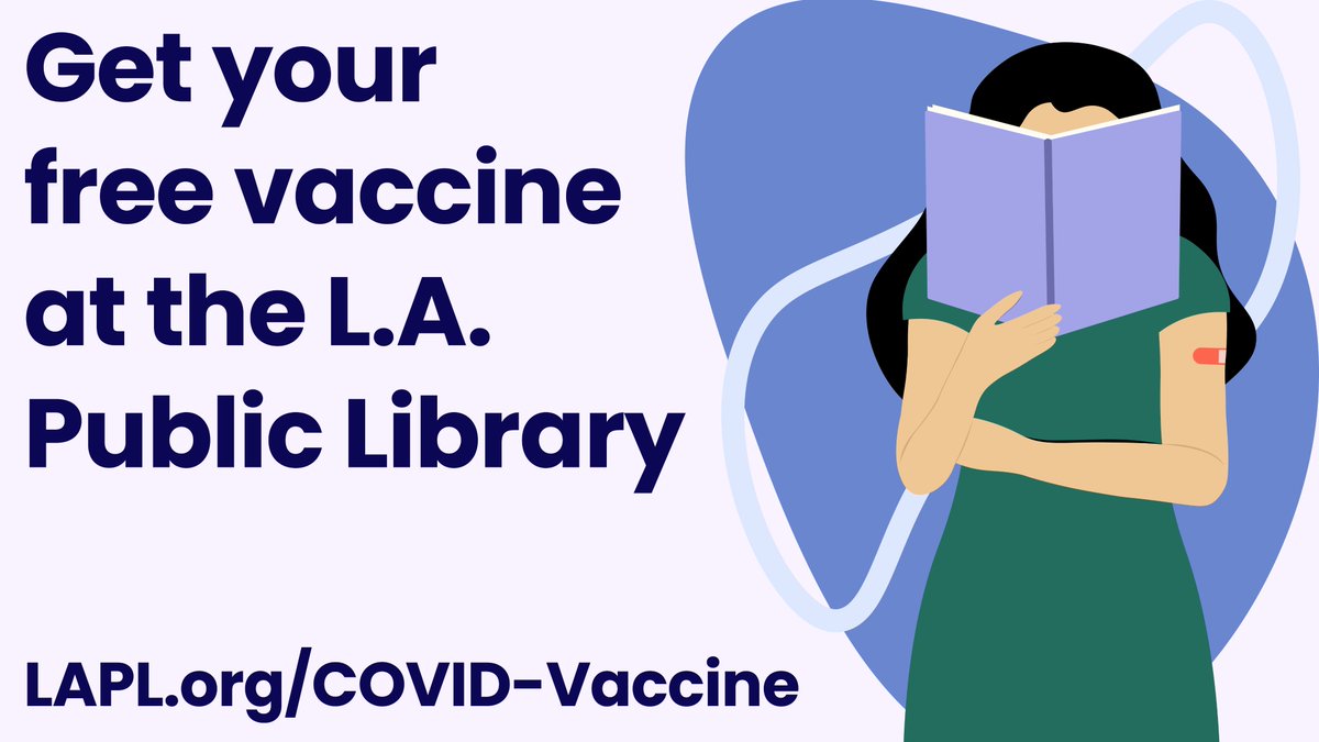 Let’s all do our part by getting vaccinated to help keep our loved ones and our city safe. 

<a href="/LAPublicLibrary/">L.A. Public Library</a> is offering free vaccines across the city—including at Central Library. No appointment required. 

Visit LAPL.org/COVID-Vaccine to learn more.