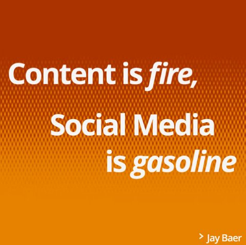 "Content is fire,
Social Media is gasoline. "

~Jay Baer.

#socialmediamarketing #contentmarketing #OnlineMarketing #DigitalMarketing #branding #SEO #business #SocialMedia #marketingdigital