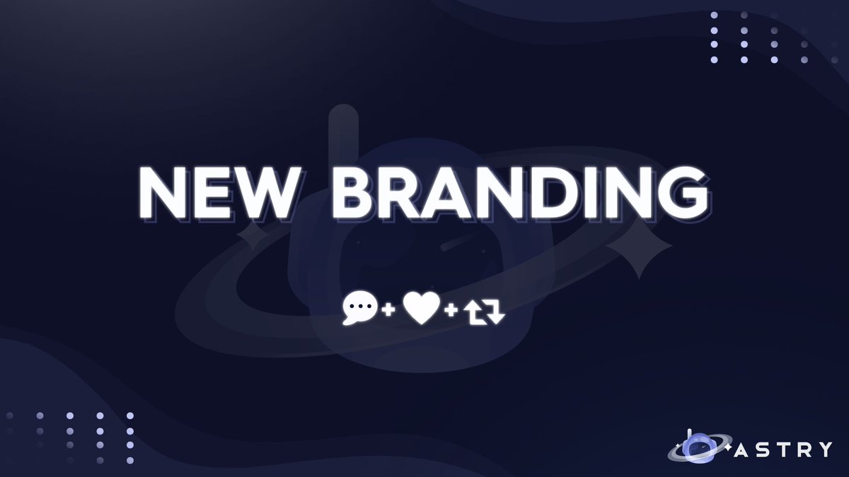 AstryScripts's tweet photo. 🖌 NEW BRANDING 🖌

We're so excited to finally show you the new face of Astry! 

Let’s celebrate it 🥳
 - 5x Astry Beta keys 

Comment, like and retweet! 💙 https://t.co/NVeAmSXGy4