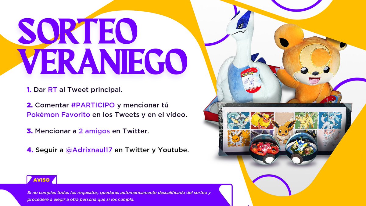 Adrixnaul17's tweet image. 🏆 SORTEAZO POKEMON VERANIEGO 2021! 🏆
 ⏩ TODOS los REQUISITOS en la IMAGEN OFICIAL! ⏪
 📛 PRESENTACIÓN del SORTEO! 📛
youtu.be/M7YU5e6ZYO8

Mucha suerte a TOD@S! 🍀