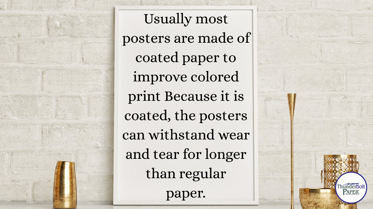 ThunderBoltPap1's tweet image. Usually most posters are made of coated paper to improve colored print.Because it is coated, the posters can withstand wear and tear for longer than regular paper.

thunderboltpaper.com/blogs/news/pos…

#posterpaper #11x17posterpaper #posterboardpaper #posterpapersize #naturalpaper #cardstock