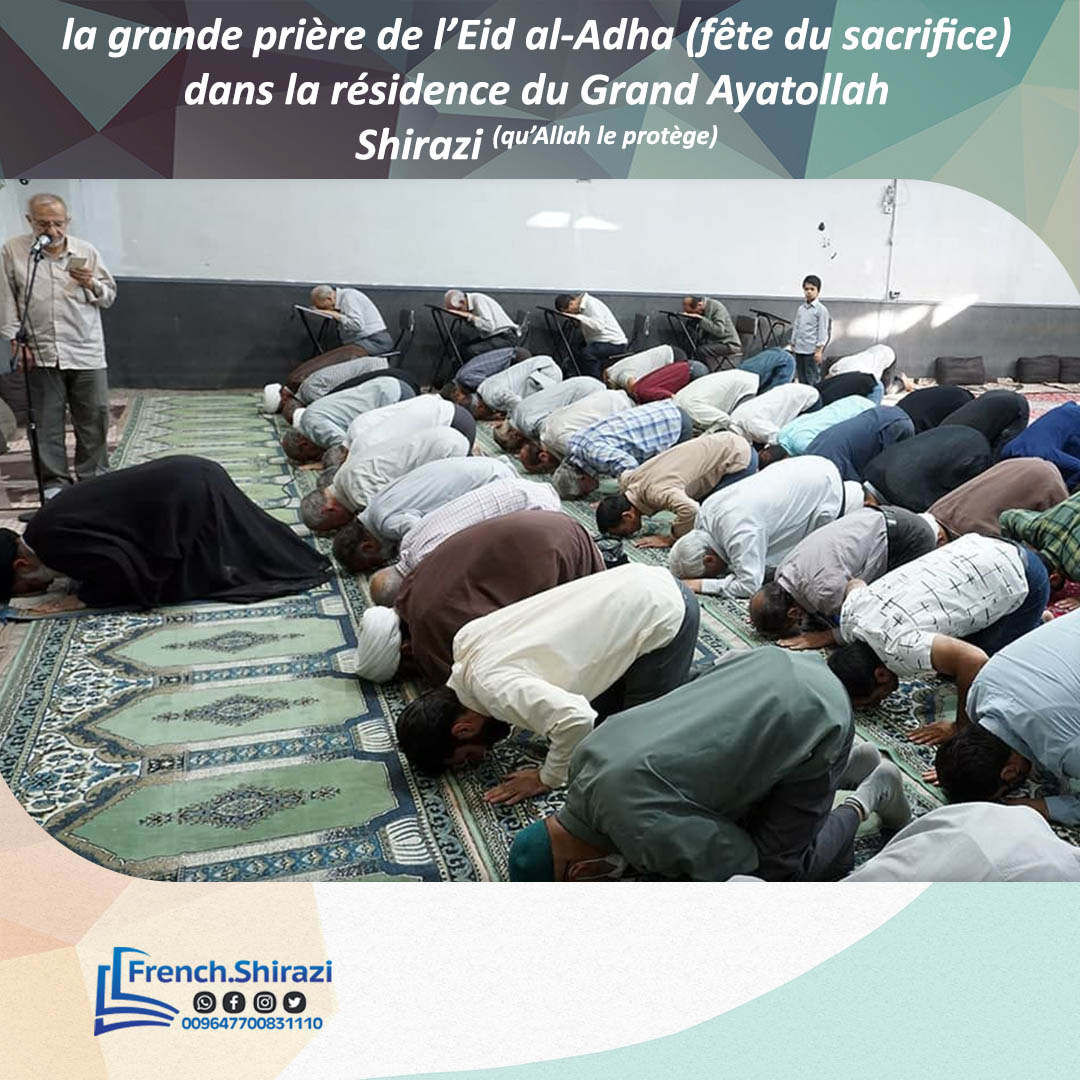 french_shirazi's tweet photo. 🔸 la grande prière de l’Eid #al_Adha (fête du sacrifice) dans la résidence du Grand Ayatollah Shirazi (qu’Allah le protège)
#Compte_rendu_en_image https://t.co/lUxLrEoVP4