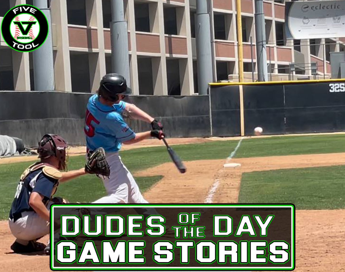 FiveTool's tweet photo. Dudes of the Day/Game Stories: @FiveToolCA SoCal Summer Finale (Thursday, July 29-Friday, July 30) feat: @LelandRiley8 + more » https://t.co/tNu2rzinCL https://t.co/cLZQUazVeZ