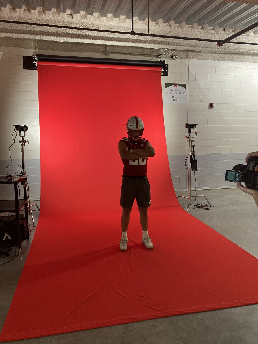 rusty_j_van's tweet photo. Had a great time in Husker Nation today! Loved the energy, players, and coaching staff! #GBR  @CoachChinander @SeanDillonNU @TMossbrucker @coach_frost @BarrettRuud @HuskerFBNation https://t.co/8ShIBQfGo6