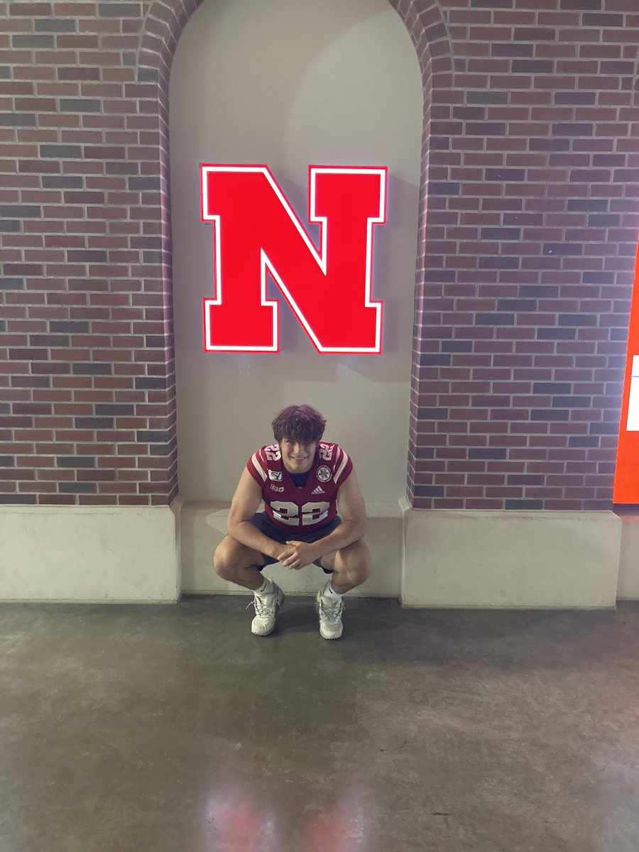 rusty_j_van's tweet photo. Had a great time in Husker Nation today! Loved the energy, players, and coaching staff! #GBR  @CoachChinander @SeanDillonNU @TMossbrucker @coach_frost @BarrettRuud @HuskerFBNation https://t.co/8ShIBQfGo6