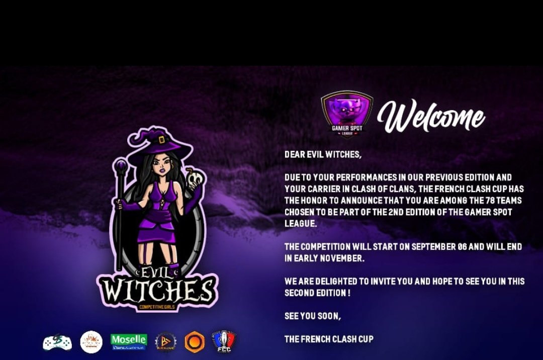WitchesEvil's tweet photo. Thank you very much for the invitation for us, it is an honor @FrenchCup ๐๐งโโ๏ธ๐ฎ https://t.co/hrS0bH5OdL