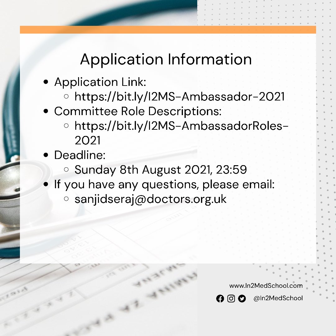 We are recruiting #FoundationDoctors for our new Ambassador Division! This division will focus on creating a work experience programme, research opportunities and more! If you are interested in applying, check out this post for more info!

#MedTwitter #MedEd #WideningAccess