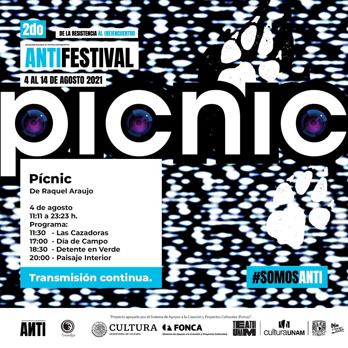¿Ya conoces la programación del 2do. ANTIFESTIVAL?

#Picnic de <a href="/TeatroRendija/">Teatro de la Rendija</a> compartirá esta experiencia de #TransmisiónEnVivo por FB de <a href="/TeatrosAnti/">Teatros ANTI</a> 

🗓4 de agosto

#SomosANTI #AsómateporlaRendija