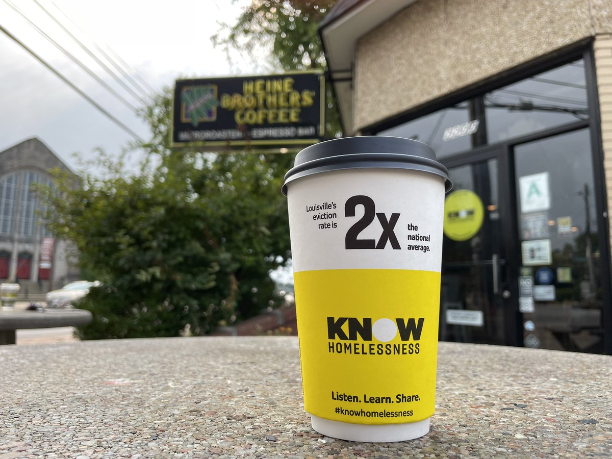 annabel_thorpe's tweet photo. You might start seeing these coffee cups around town—each with a different fact on it. That’s because a new initiative to dispel myths about homelessness starts this weekend. It’s called KNOW homelessness. @WLKY https://t.co/02q1ll5RS9