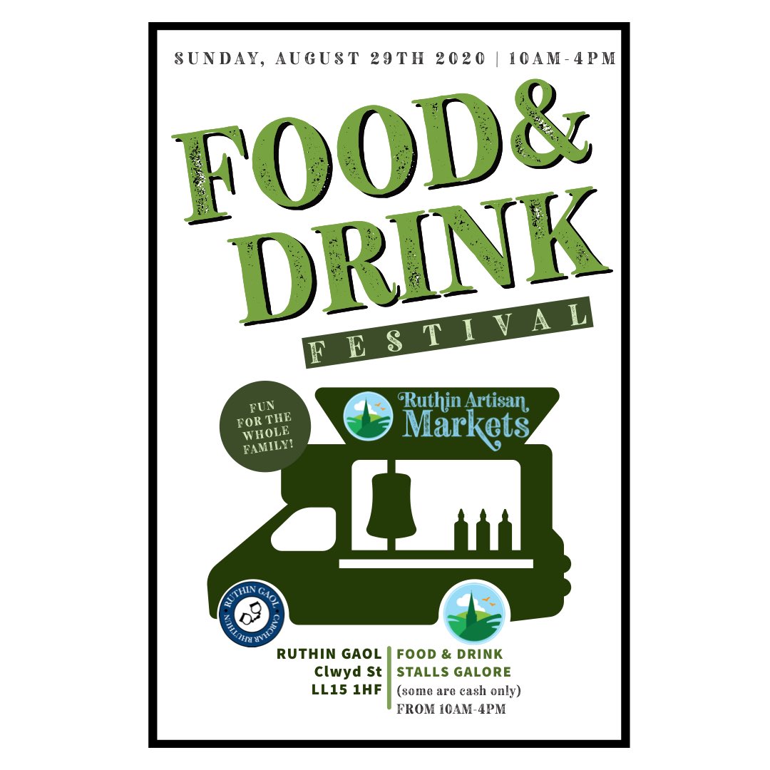 ￼
August 29 10-4 Ruthin Gaol #ruthinartisanmarket #northwales #ruthinfoodfestival #ruthinfoodmarket #northwalestagram #northwalesfood #lovelivelocal #daysoutnorthwales #goggleddcymru_northeastwales #tourismnorthwales #northwalesfoodies #northwalesvegans #northwalesevents #Ruthin