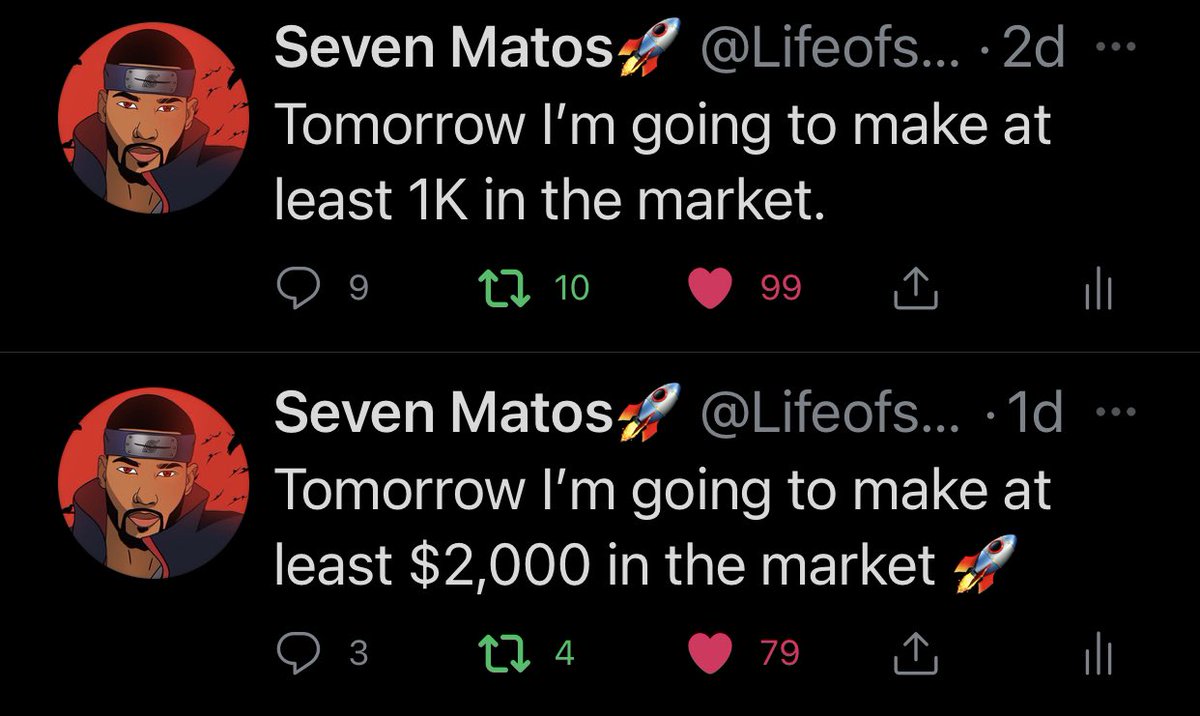 On Monday, I’m going to make at least $3,000 in the market.