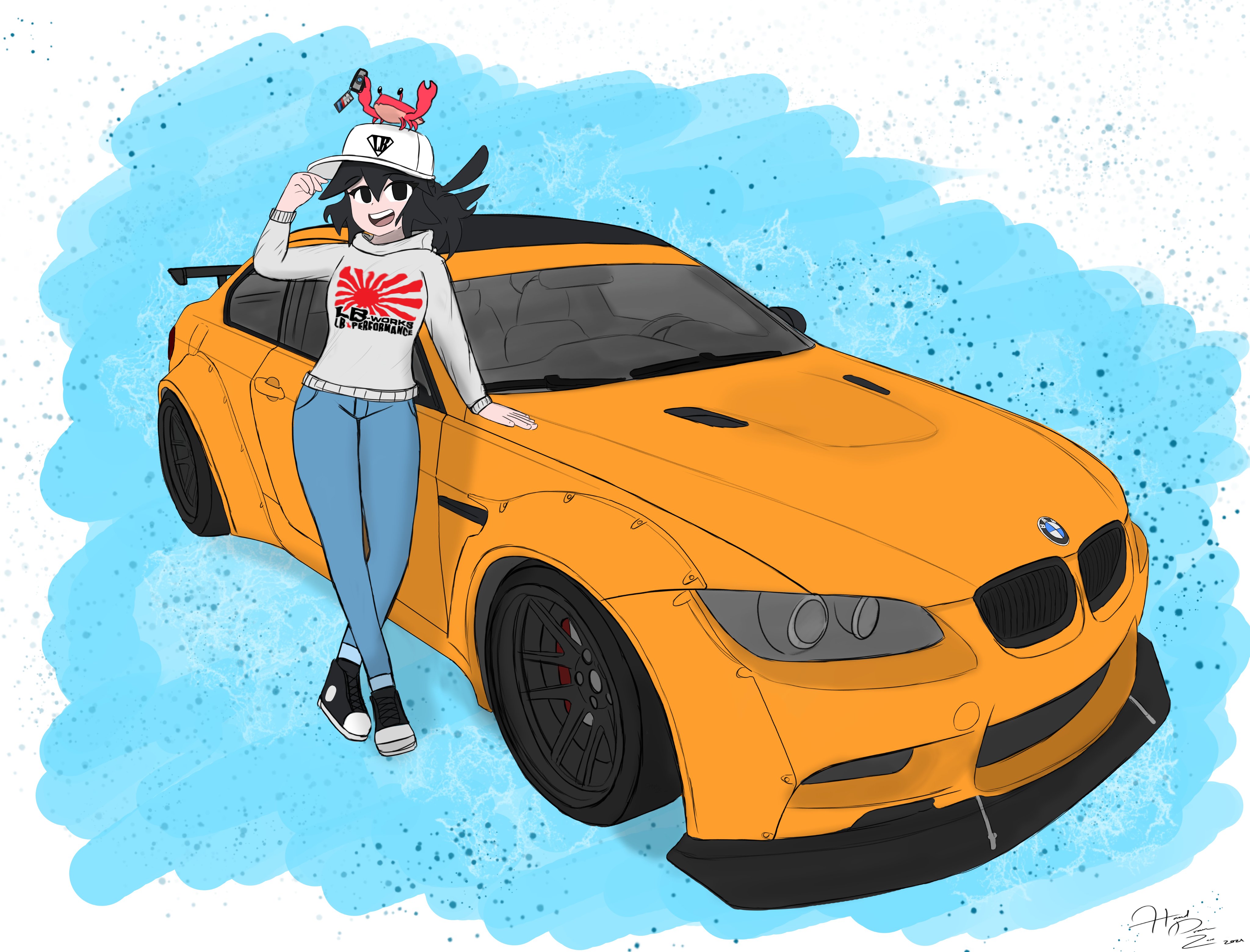 Hand_Drawn_Zero on X: Lucia going for a #libertywalk style with her 2010  BMW M3 oc:@scott_malin #FANART  / X