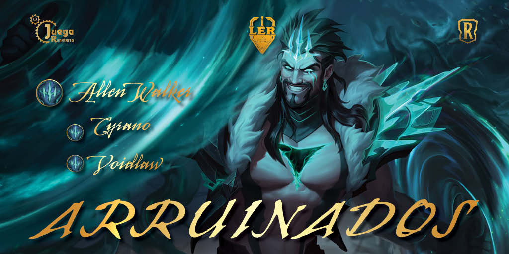 Si no hay luz la oscuridad la consume todo

La ruina ansía poseer Runeterra

Arruinados

<a href="/AllenW_3/">Allen Walker</a> 
<a href="/Cyrano86_/">Cyrano86</a> 
<a href="/Void_AFK/">Void</a> 

<a href="/JuegaRuneterra/">JuegaRuneterra</a> 
<a href="/RuneterraES/">Legends of Runeterra ES</a>