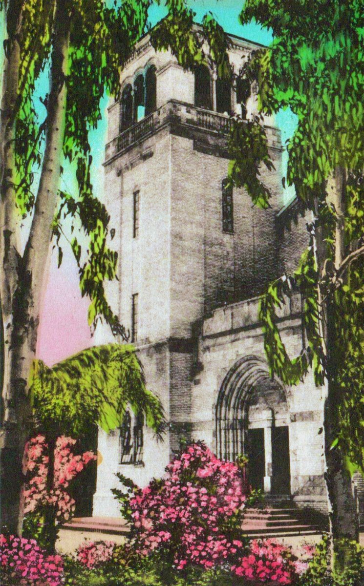Saint Leo Abbey Church tower. A colorized post card currently on Ebay, no date.