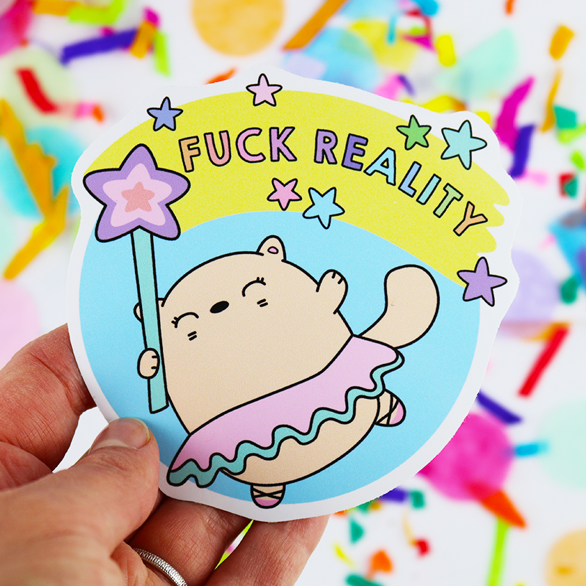 sugarandsloth's tweet photo. Sometimes it's just better to be a kitten, in a tutu, with a magic wand 🥰 #chonkyanimals #fuckreality https://t.co/D6Iiq9CvYI