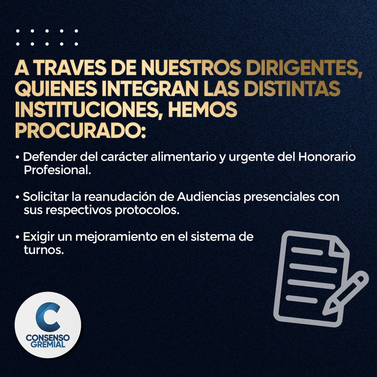 bases_colabro's tweet photo. #ConsensoGremial #Derecho #Justicia #Abogacía https://t.co/r93GAFDHNM