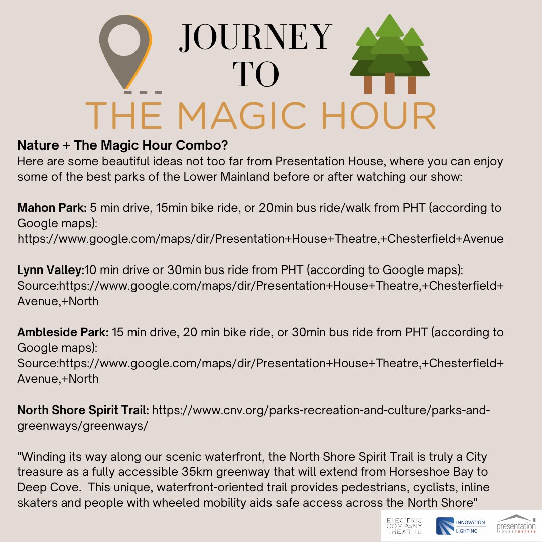 theElectrics's tweet photo. ✨Wondering how to get to The Magic Hour in North Vancouver? ✨
We have created an itinerary just for you😉
Swipe right to pick your journey! https://t.co/Rk7FnRn8mJ