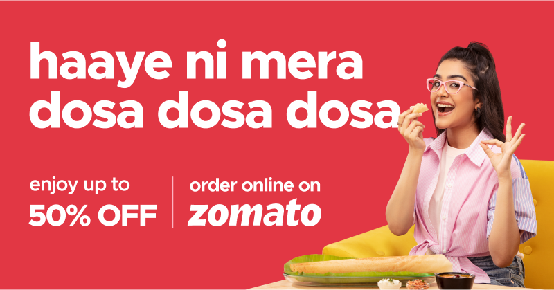 zomato's tweet photo. A crispy dosa is the recipe for a great day. Order from Zomato right away!