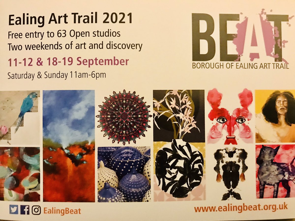 As I was at <a href="/Openealing/">OPEN Ealing</a> was great to get a taster of this years <a href="/EalingBeat/">EalingBeat</a> Love this painting of these amazing hydrangeas! Inspired to find my inks &amp; maybe take part next year… 🤔