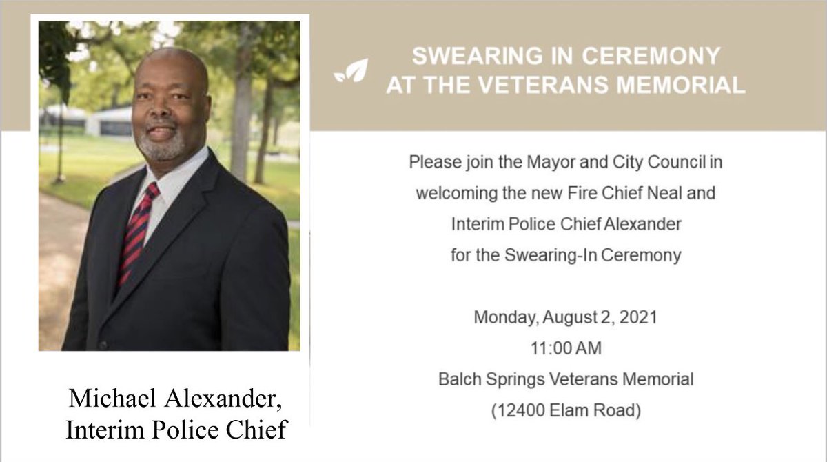 Meet our new 🚔 Chief! <a href="/BalchSpringsTX/">Balch Springs, TX</a> <a href="/BSCoC/">BalchSprings Chamber</a> <a href="/BalchSpringsEDC/">Balch Springs EDC</a> <a href="/EmergMngt/">Balch Springs</a>  <a href="/BalchSpringsPD/">Balch Springs Police</a> <a href="/BalchSprings_FD/">Balch Springs FD</a>
