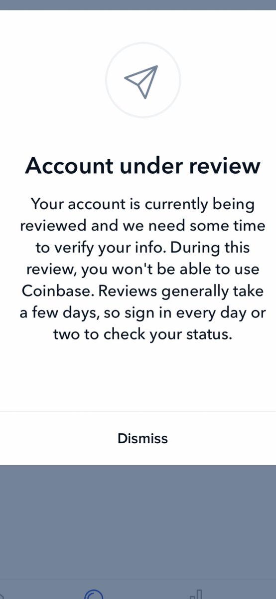 anyone else out see this message on <a href="/coinbase/">Coinbase 🛡️</a> ? Many months. no resolution. No way to get a response. Missed out on cashing out. Bummer.