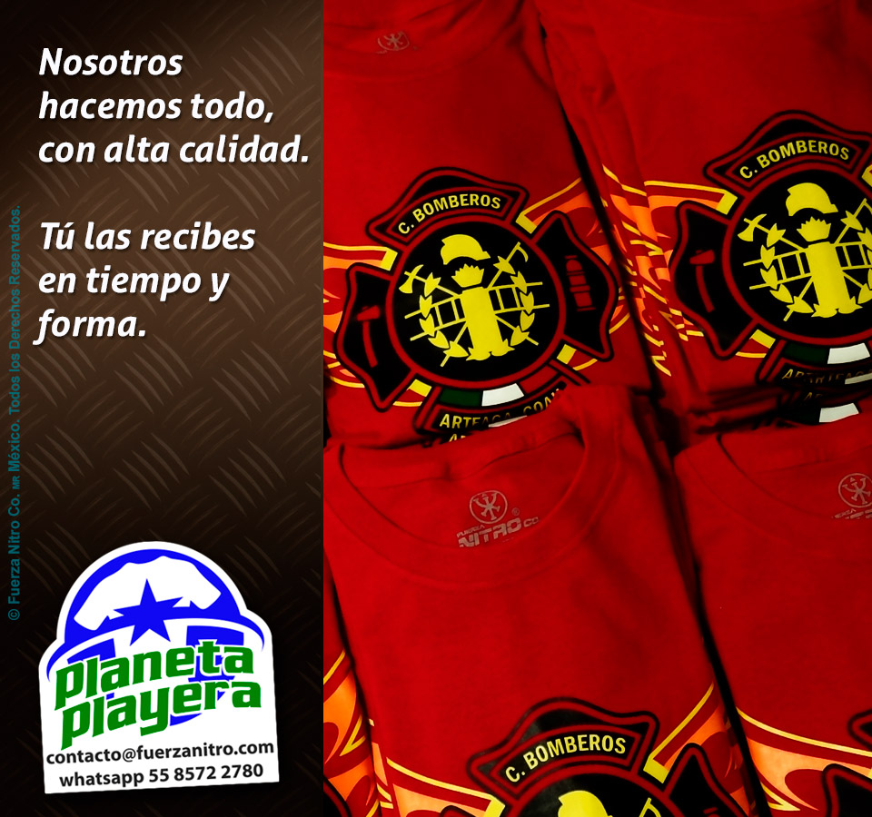 PlayerasNitro's tweet photo. Este Mes de los #Bomberos, nada mejor que obsequiarles una Nitro.
Déjanos todo a nosotros, tenemos un orgulloso cumplimiento del 100% en los pedidos especiales, tú solo recíbelas.
WhatsApp 5585722780
#FuerzaNitroCo #PlayerasNitro #FNC #Nitro #HCB Playeras para Bomberos https://t.co/ZrcHDELQjN