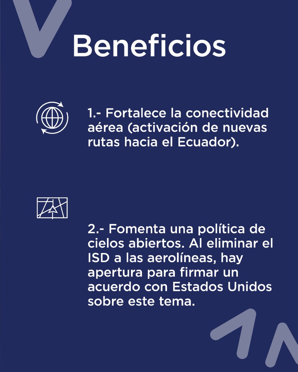 ComunicacionEc's tweet photo. Conoce los beneficios sobre la eliminación del ISD a las aerolíneas. 🛫🧳

#JuntosLoLogramos 🤝🏼 https://t.co/xuXJnmQsJE